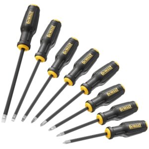 Dewalt MAX FIT® Screwdriver Set, 8 Piece, MAX FIT® Tip Design ensures a Maximum fit in Fasteners and eliminates Stripped Screws