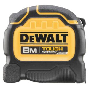 DeWALT TOUGHSERIES™ Tape Measure 8m (Width 32mm) (Metric Only) Rip-Shield ; Blade Coating That Provides Increased Durability Ultra-Tough housing Keeps The Tape Safe and Secure...