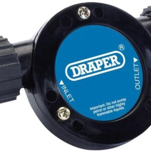 Draper 1000L Per Hour Drill Powered Pump | 2 x 13mm Adaptors | 1/2" Diameter Pipes | Rubber Turbine | Bakelite Body | 18937