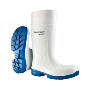 DUNLOP Purofort FoodPRO - Unisex Multigrip Safety Waterproof Work Boots, White, Antistatic and Slip-Resistant Wellies with Steel Toecap for Outdoor and Food Processing Industry...