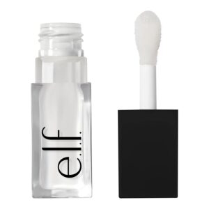 e.l.f. Glow Reviver Lip Oil, Nourishing Tinted Lip Oil For A High-Shine Finish, Infused With Jojoba Oil, Vegan & Cruelty-Free, Crystal Clear