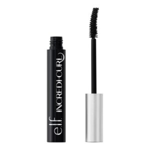 e.l.f. Incredi-Curl Mascara for Long-Lasting Swing and Mega Volume, Smudge Free, Vegan and Cruelty Free, Pitch Black