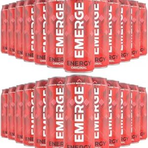 Emerge Energy Drink 250ml Cans 2x24 Pack (Total 48 Can) – Refreshing & Powerful Energy Boost, Taurine & Caffeine Formula – Perfect for Workouts, Late Nights & Gaming