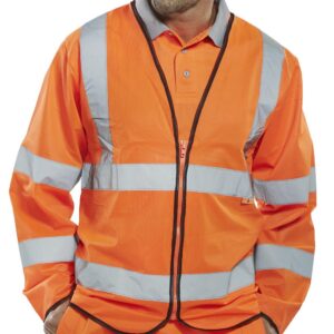 FIRE RETARDANT HI-VIS JERKIN ORANGE XL