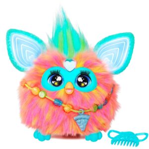 Furby Coral Interactive Plush Toy - English Version, 6 inch