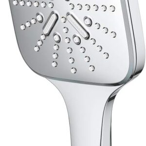 GROHE Rainshower 130 Smartactive Cube Hand Shower Water-Saving 130mm Shower Head with 3 Sprays Chrome Finish and Made in Germany 26582000