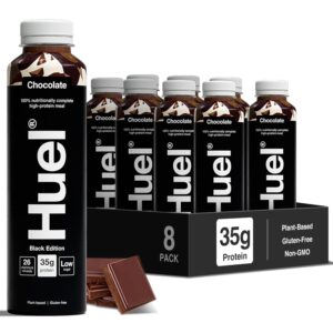 Huel Black Edition Ready-to-drink, 8 x 500ml Bottles, Protein Shakes, Chocolate Flavour, High Protein Drink, 35g Protein Per Bottle, Rich in Vitamin D, Fatty Acids, Calcium,...