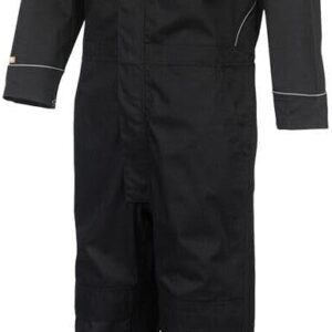 JCB Trade Coveralls Mens Knee Pad Heavy Duty Overalls Boilersuit Work Mechanics (Black, X-Large)
