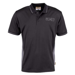JCB - Workwear Men's Polos - Polo Shirt - Performance Polo Shirt, D+IB - Black/Grey, Size X-Large
