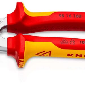 KNIPEX Stepcut Cable Shears Chrome-Plated Insulated with Multi-Component Grips, VDE-Tested 160 mm, 95 16 160