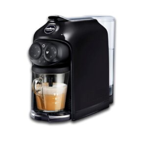 Lavazza, A Modo Mio Deséa Coffee Capsule Machine, with a Refined Glass Mug, Touch Interface, Sound Alerts, Automatic Shut-Off and Adjustable Grid, Dishwasher-Safe Components,...