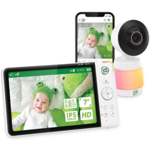 Leapfrog LF3917HD Smart WiFi Video Baby Monitor with Camera & Audio,Remote Camera Pan-Tilt-Zoom,7" HD 720p Display,110 Wide-angle view,Color Night Vision,Adaptive Touch Color...