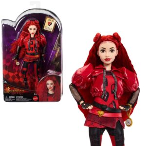 Mattel Disney Descendants: The Rise of Red Fashion Doll & Accessory Red, Daughter of Queen of Hearts with Movie-Inspired Clothes & Pocket Watch, HWT93