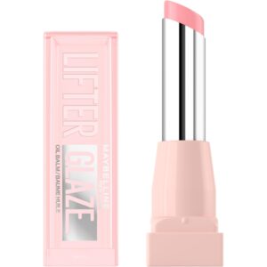 Maybelline New York Lifter Glaze High Shine Lip Oil Balm, Sheer Pink Plumping Gloss with Hyaluronic Acid, Non-Sticky 24HR Hydrating Lip Treatment, Shade: Pink Drip
