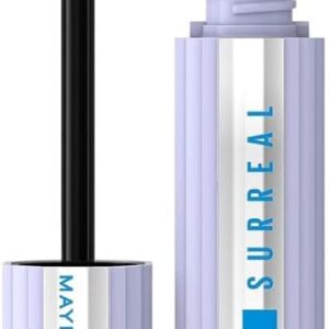 Maybelline New York Mascara with False Eyelash Effect, with Hybrid Fibre Technology and Lengthening Helix Brush, The Falsies Surreal Mascara, Black, Waterproof, 10 ml