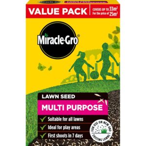 Miracle-Gro Multi Purpose Lawn Seed, Child & Pet Friendly, Coverage 33m2, 1kg Box