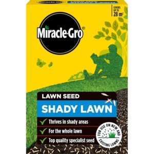 Miracle-Gro Shady Lawn Seed, Child and pet Friendly - Coverage 28m2, 840g Box, Yellow