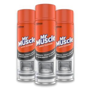 Mr Muscle Oven Cleaner, Heavy Duty Oven Cleaner & Degreaser for Burnt Grease & Food Spills, No-Scrub Formula for Quick Kitchen Cleaning, Fast-Acting Clean in Just 30 Minutes, 3...