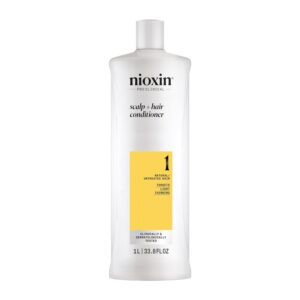 Nioxin System 1 - Hair Thickening System For Natural Hair with Light Thinning - Biotin & Niacinamide - Shampoo, Conditioner, Serum