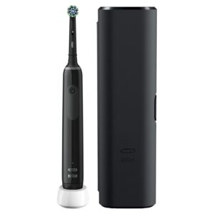 Oral-B Pro 3 3500 Electric Toothbrush, 1 Visible Pressure Sensor Handtool, 1 Headrest Brush, 1 Travel Bag, Designed by Braun, UK 2 Pin Plug, Black