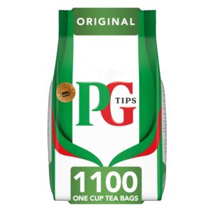 PG Tips One Cup Biodegradable Square Everyday Tea Bags Bulk for Catering, Birthdays, Office Tea Breaks and Afternoon Tea, Pack Of 1100 Teabags