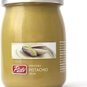 Pisti Sicilian Pistachio Cream Spread, 600g, Sweet and Velvety, Gourmet Food for Baking and Desserts