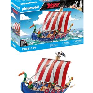 Playmobil | Asterix | Pirate Ship | Asterix Playset | Pirate Ship Toy | Asterix and Obelix | Adventure Toy for Kids Ages 5 and Up | 71888