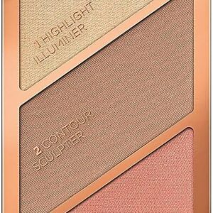 Rimmel London Sculpting Highlighter Palette 3-tone, Coral Glow, 18.5 g