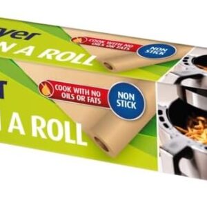 Sealapack Disposable Air Fryer Liner Roll (25cm x 5m) | Non-Stick 5m Roll - Cut to Size