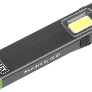 Sealey Aluminium Mini Hand Torch, 3W COB LED, 500lm, Super Beam - LED500SB