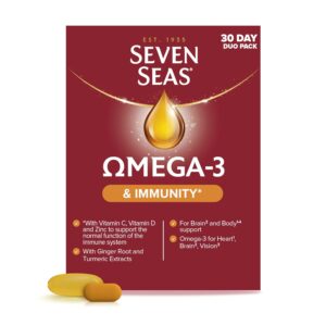 Seven Seas Omega-3 Fish Oil and Immunity, With Vitamin C, Vitamin D, Duo Pack: 30 Capsulesplus30 Tablets