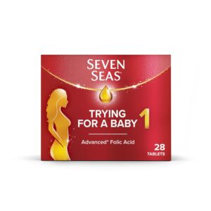 Seven Seas Trying For A Baby, Prenatal Vitamins, Pregnancy Planning Supplement With An Advanced* Folic Acid To Help Increase Folate Levels¹, Zinc and Iron, 28 Tablets, 4 Weeks