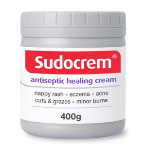 Sudocrem® Antiseptic Healing Cream, Zinc Oxide Cream for Nappy Rash, Eczema, Acne, and Minor Burns, 400g (Pack of 1)