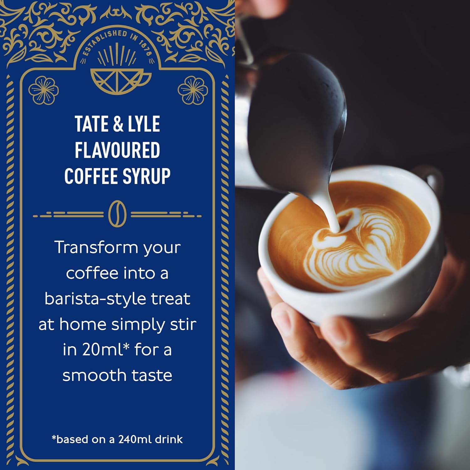 Tate & Lyle - Custom Case Pure Cane Sugar Syrups - Choose your Own - With Pumps Options - Fairtrade, Vegan and Vegetarian Friendly - Cold Drinks and Hot Drinks - 750ml x 2