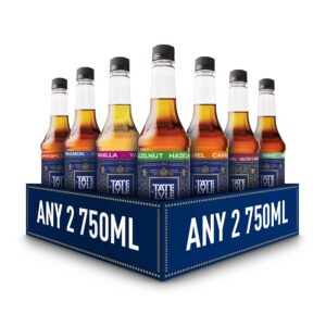 Tate & Lyle - Custom Case Pure Cane Sugar Syrups - Choose your Own - With Pumps Options - Fairtrade, Vegan and Vegetarian Friendly - Cold Drinks and Hot Drinks - 750ml x 2