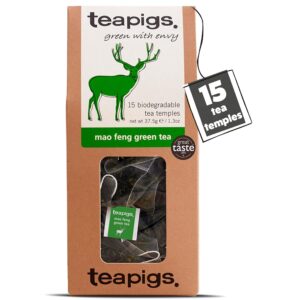 teapigs Mao Feng Green Tea - Green Tea Bags with Pure Mao Feng - Delicate and Natural Blend - 15 Temples