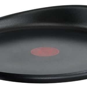 Tefal Ingenio Crepe Pan 27 cm, Induction, Non-Stick Coating, Cast Aluminium, Stackable, Dishwasher Safe, Eco Resist L8581004, Black, Non-Stick
