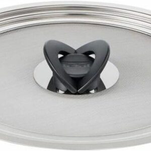 Tefal Ingenio Mesh Anti-Splatter Lid, Multi-Diameter 24-28 cm, Dishwasher-Safe, Stackable Design, Easy Storage, Stainless Steel Lid L9879902