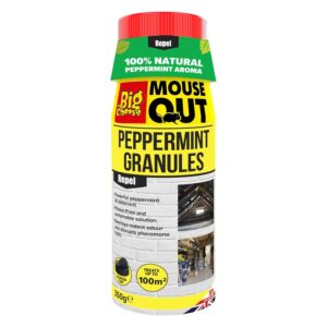 The Big Cheese Mouse Out Peppermint Granules – 350g Non-Toxic Rat & Mouse Deterrent | Poison-Free Rodent Repellent | Safe for Food Storage Areas
