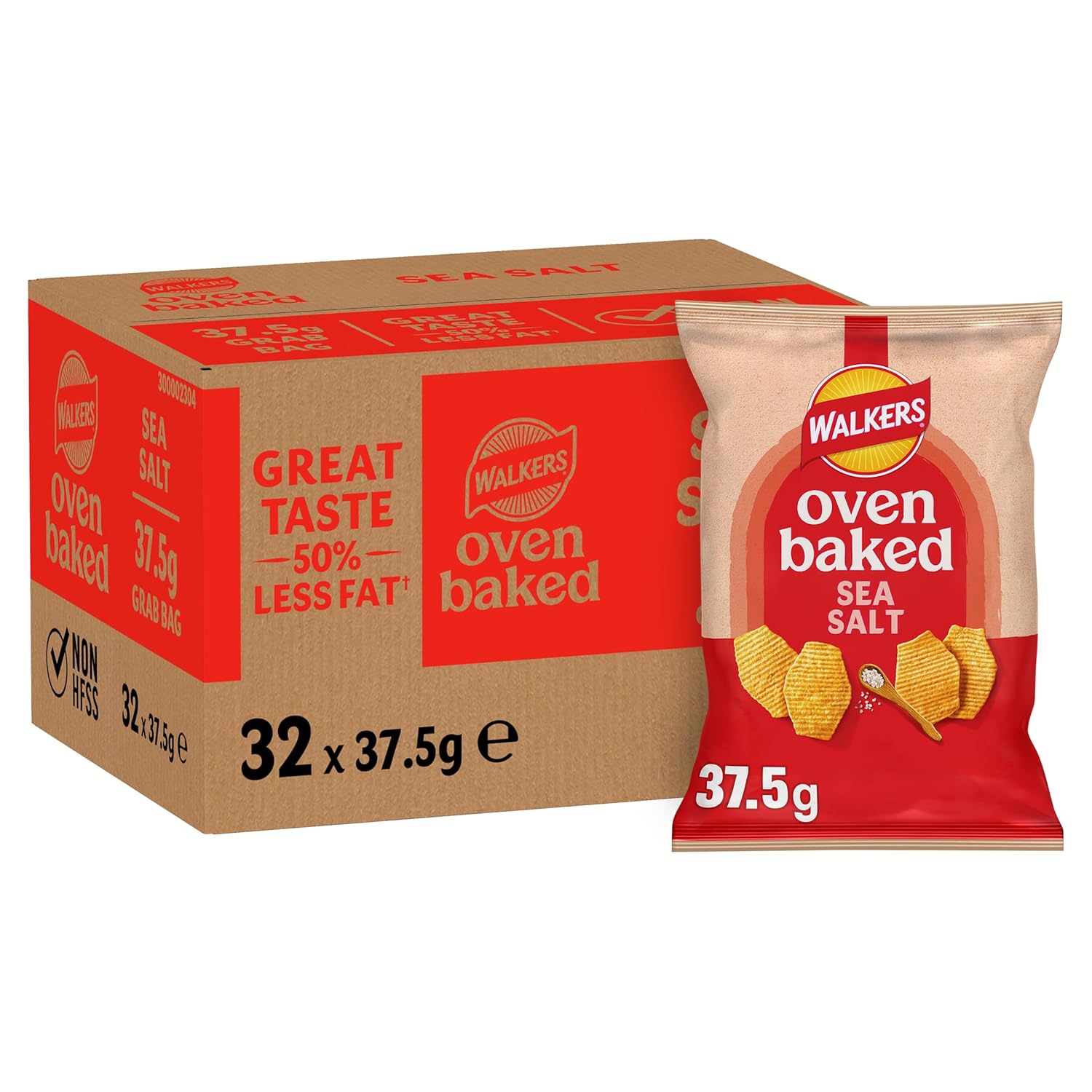 Walkers Baked Sea Salt Snacks Crisps 37.5g