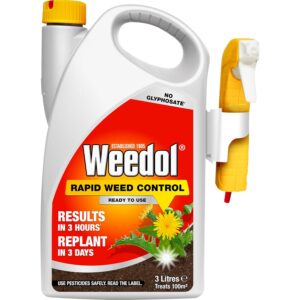 Weedol Rapid Weedkiller with Manual Sprayer, Ready To Use, 3L