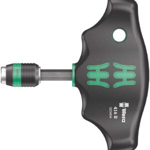 Wera 416 R T-Handle Bitholding Screwdriver Rapidaptor, 1/4" x 45 mm, 05023404001